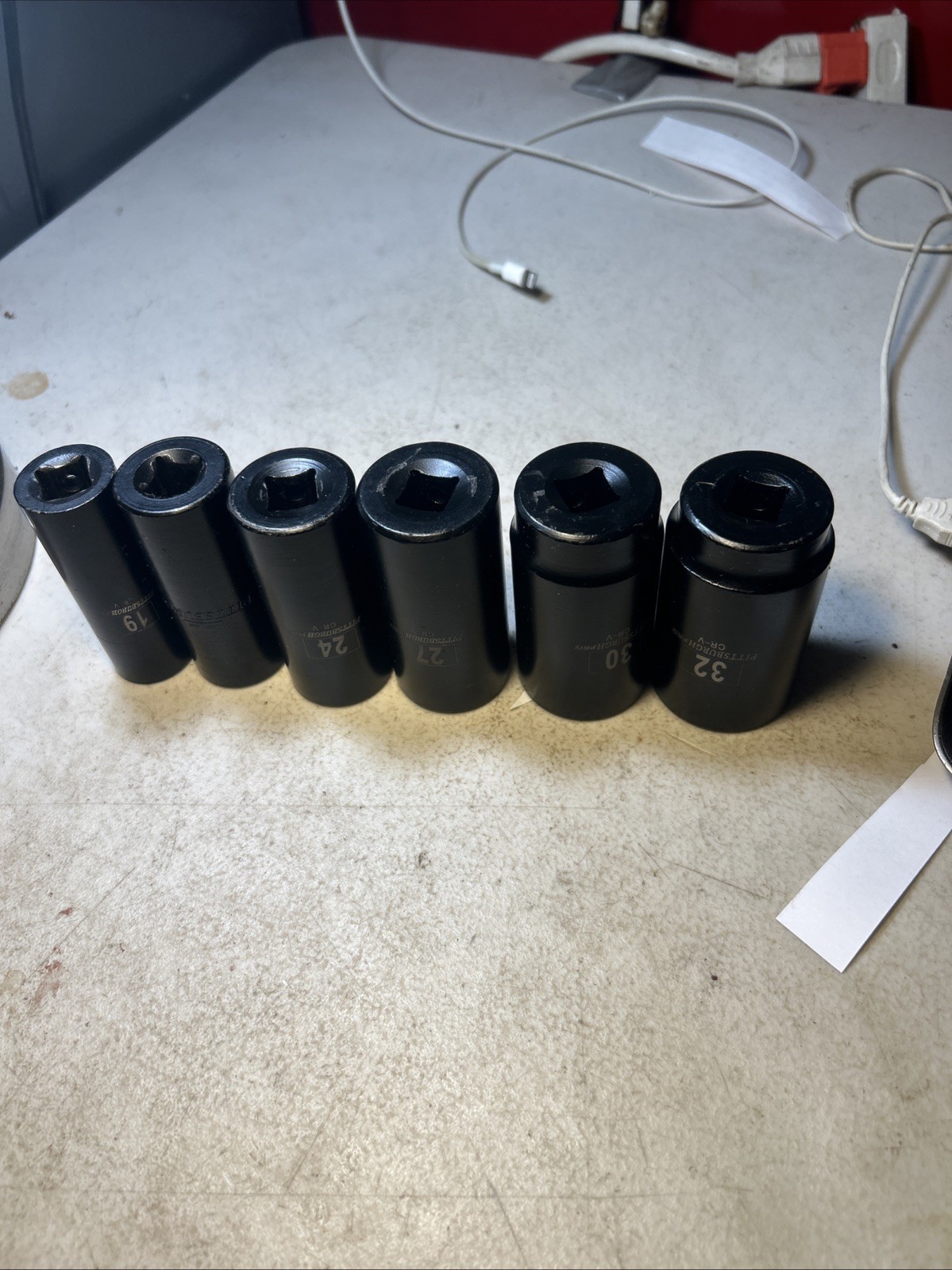 Pittsburgh Pro CR-V – Lot Of 6 Deep Impact Large Metric Sockets, 1/2″ drive