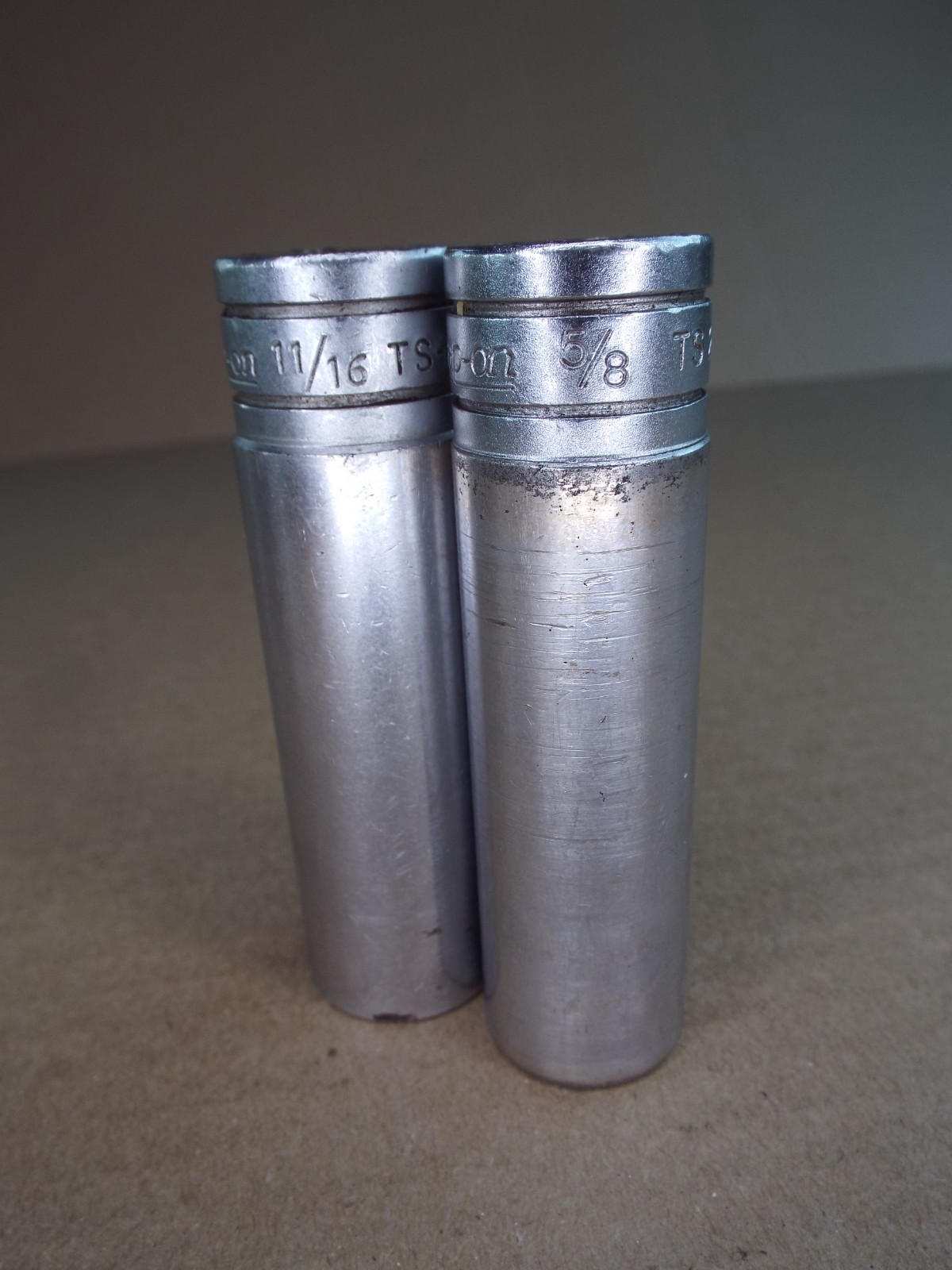 VTG Snap-On Deep Socket 11/16″ TS-221, 5/8″ TS201 1/2″ Dr 6 Pt USA Good! (Read
