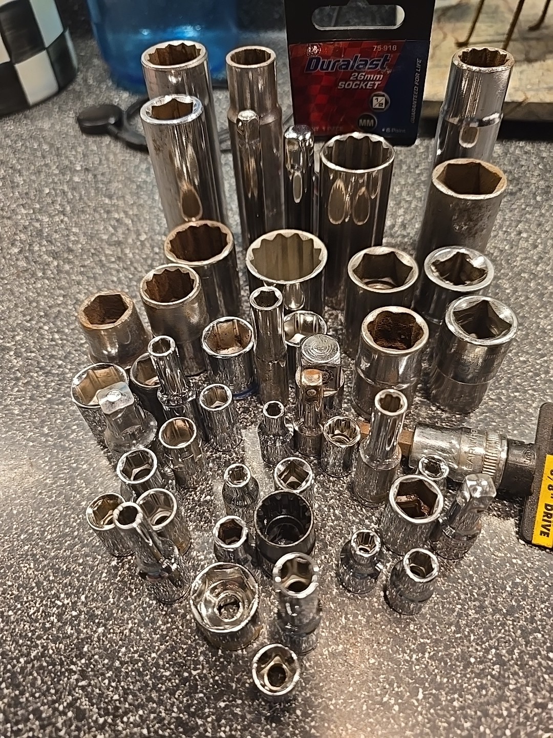 Socket Lot Various Brands And Sizes 49 Total More Than Half NEW!!