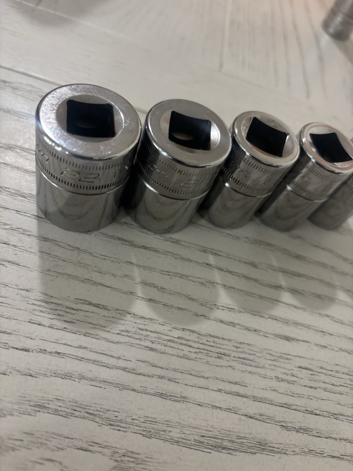 Snap-on 1/2” Drive Metric Shallow Socket TWM22 TWM21 TWM18 TWM17 TWM15 USA 6-PNT