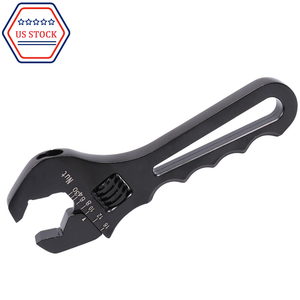 3AN-16AN Adjustable Wrench Black Aluminum Tool Spanner NEW For Hose End Fitting