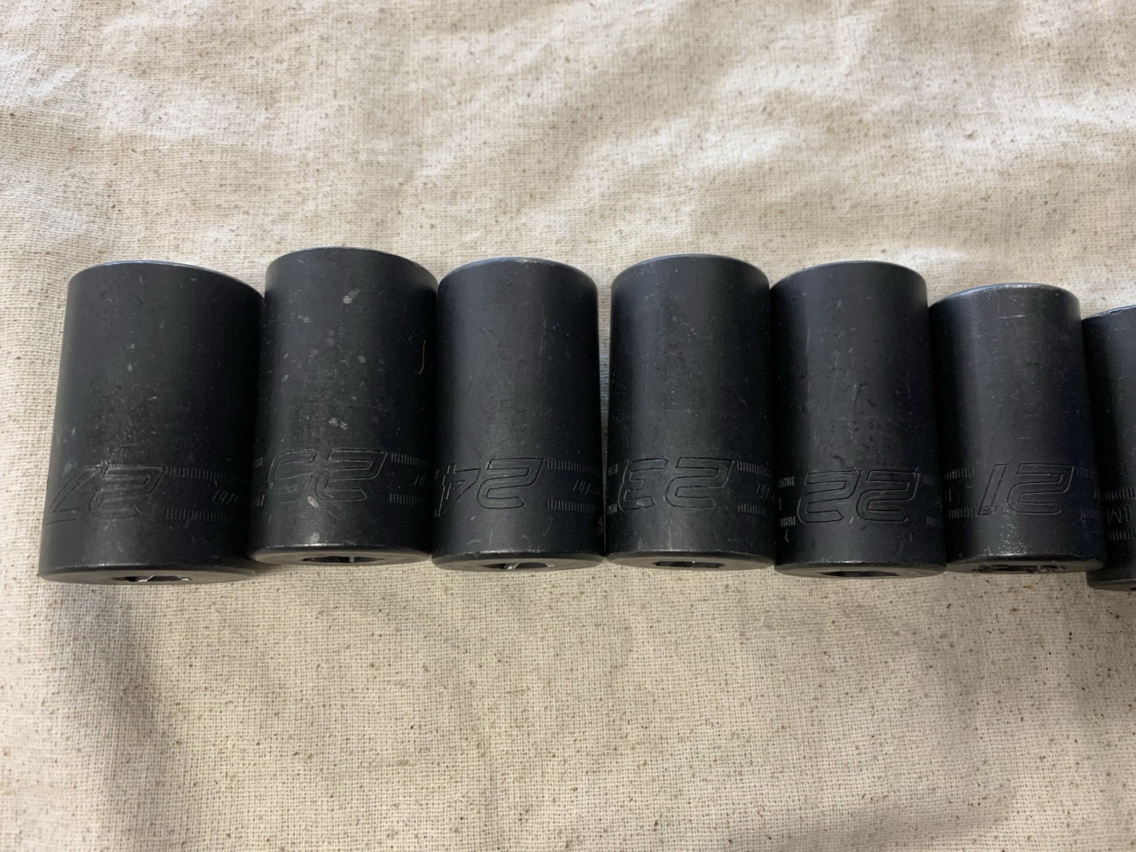 Snap-on 312IMMS 11pc 1/2” Drive 6pt Metric Semi-Deep Impact Socket Set 15-27mm