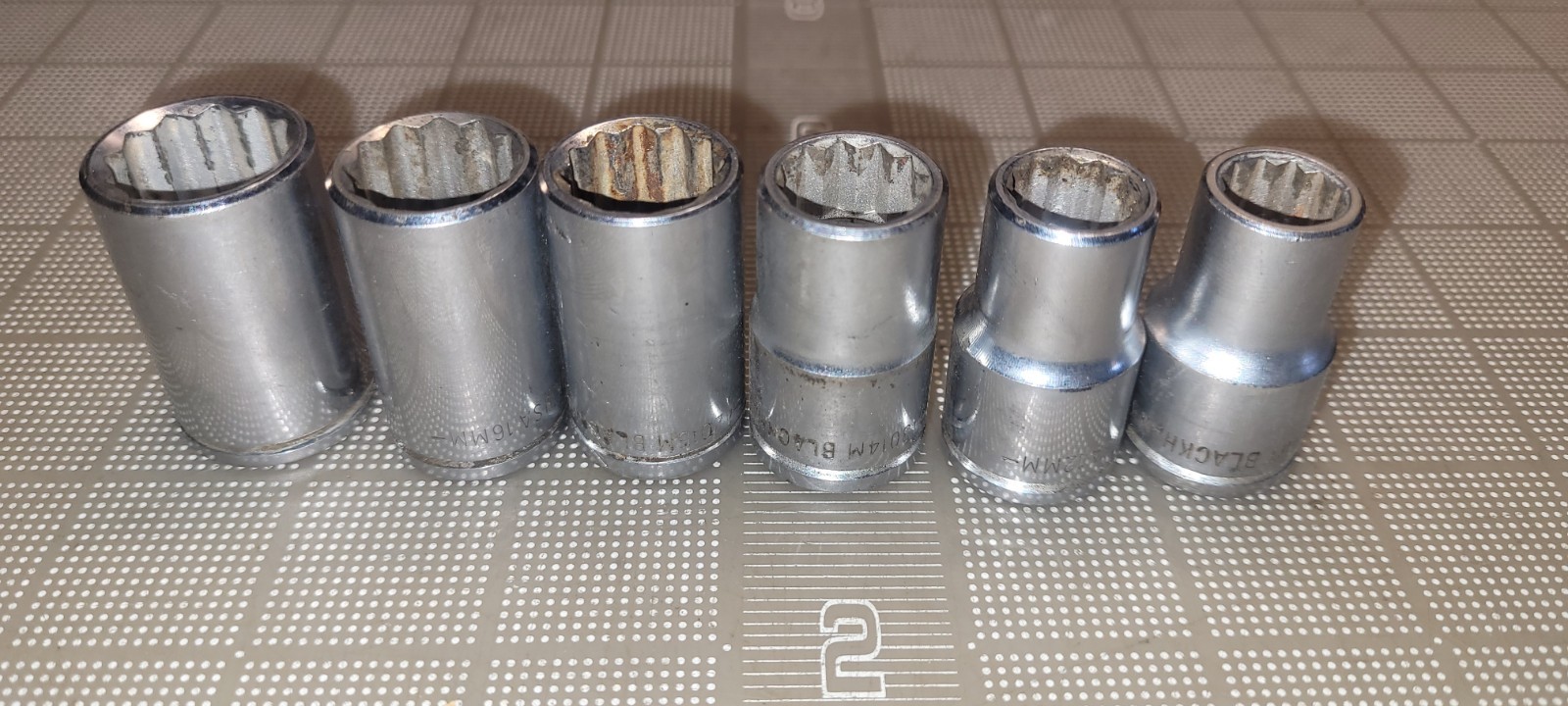 Blackhawk USA Metric 1/2″ Drive 12 Point Socket 17mm 16mm 15mm 14mm 12mm 11mm