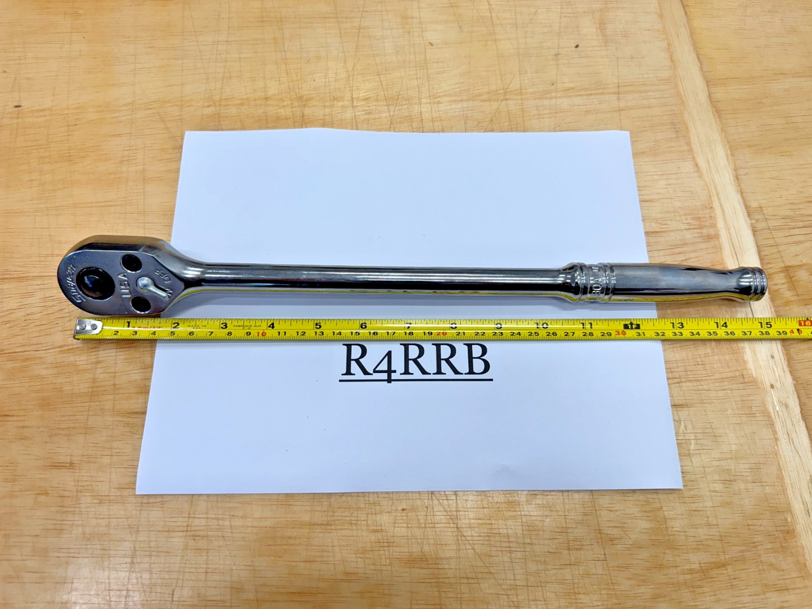 Snap-on Tools USA 1/2″ Drive 15″ Long Chrome QUICK RELEASE Ratchet SRL80A ding