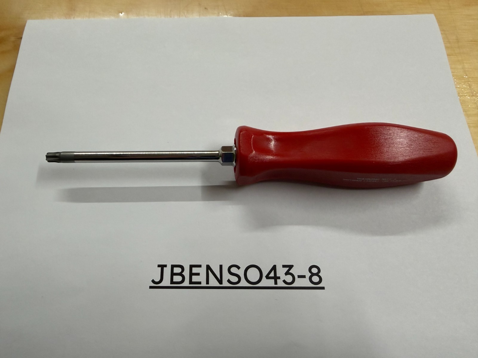 Snap-on Tools USA NEW RARE RED T30 Hard Grip Torx Screwdriver SDDTX430AR