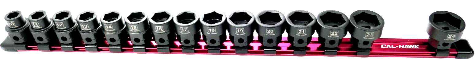15 Pc 1/2″ Drive Nano OR low profile Impact socket set METRIC
