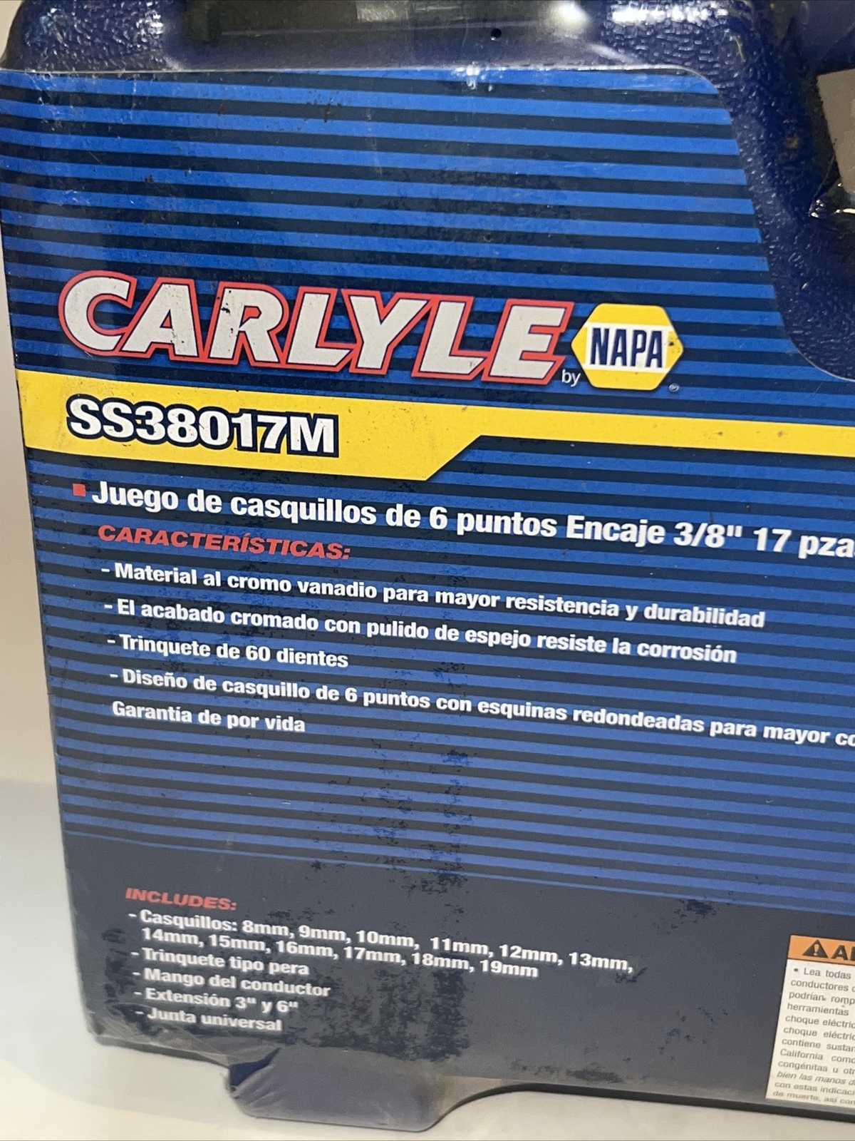 Carlyle Tools by NAPA SS38017M 17pc 3/8″ Dr 6 Pt Socket Set Metric + Accessories