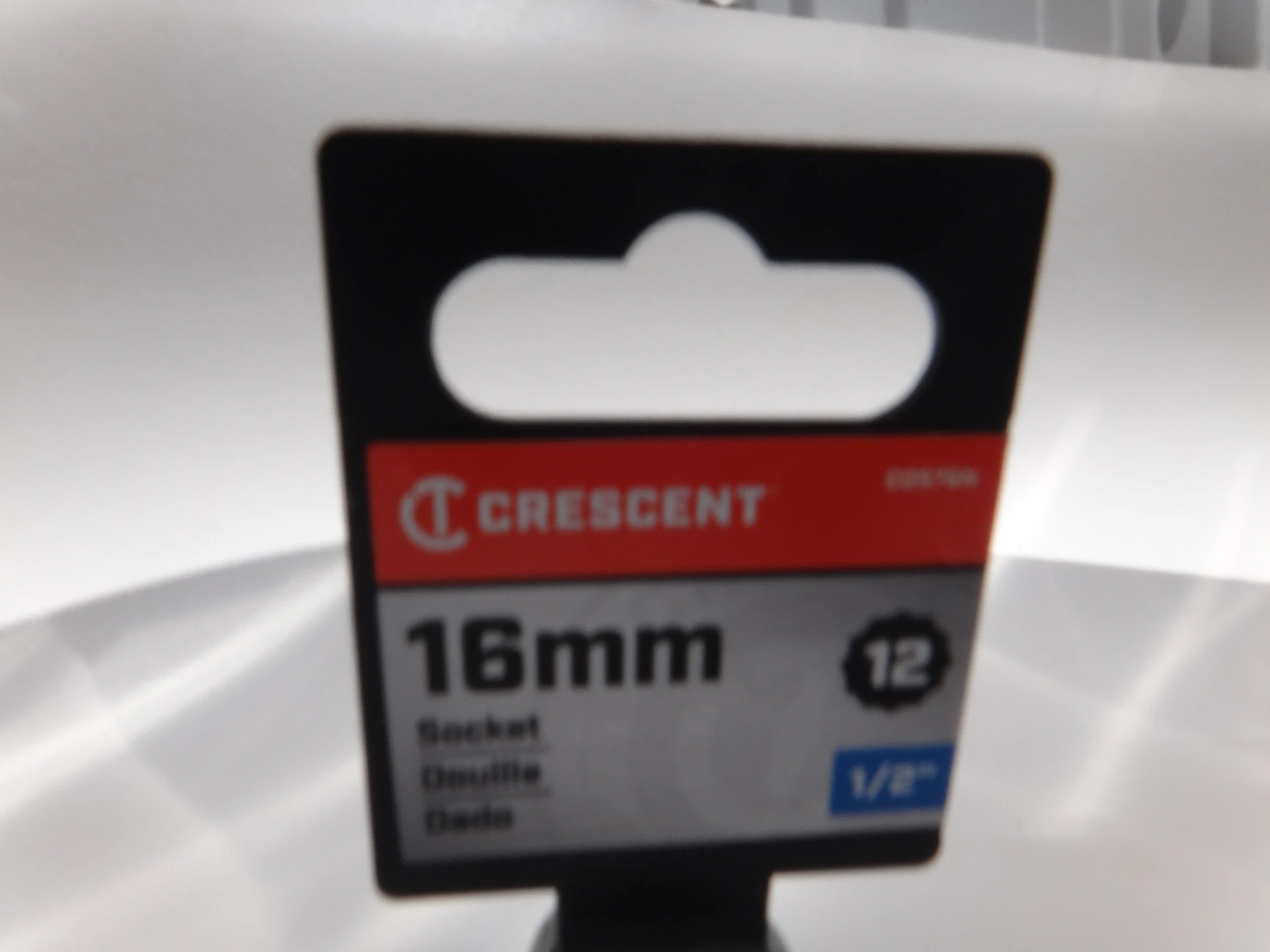 Crescent 16mm 12Point 0.5in Drive Socket CDS76N Chrome Plated Steel New