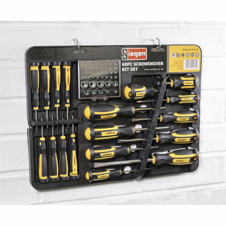 Siegen by Sealey 60 Piece Screwdriver, Socket & Bit Set S01110