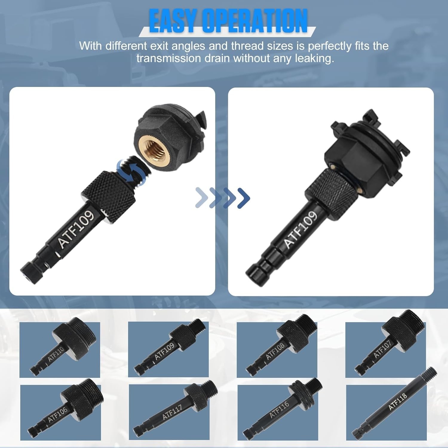 ZKTOOL Transmission Fluid Fill Adapter Tool,25PCS Transmission Fluid Filling Kit