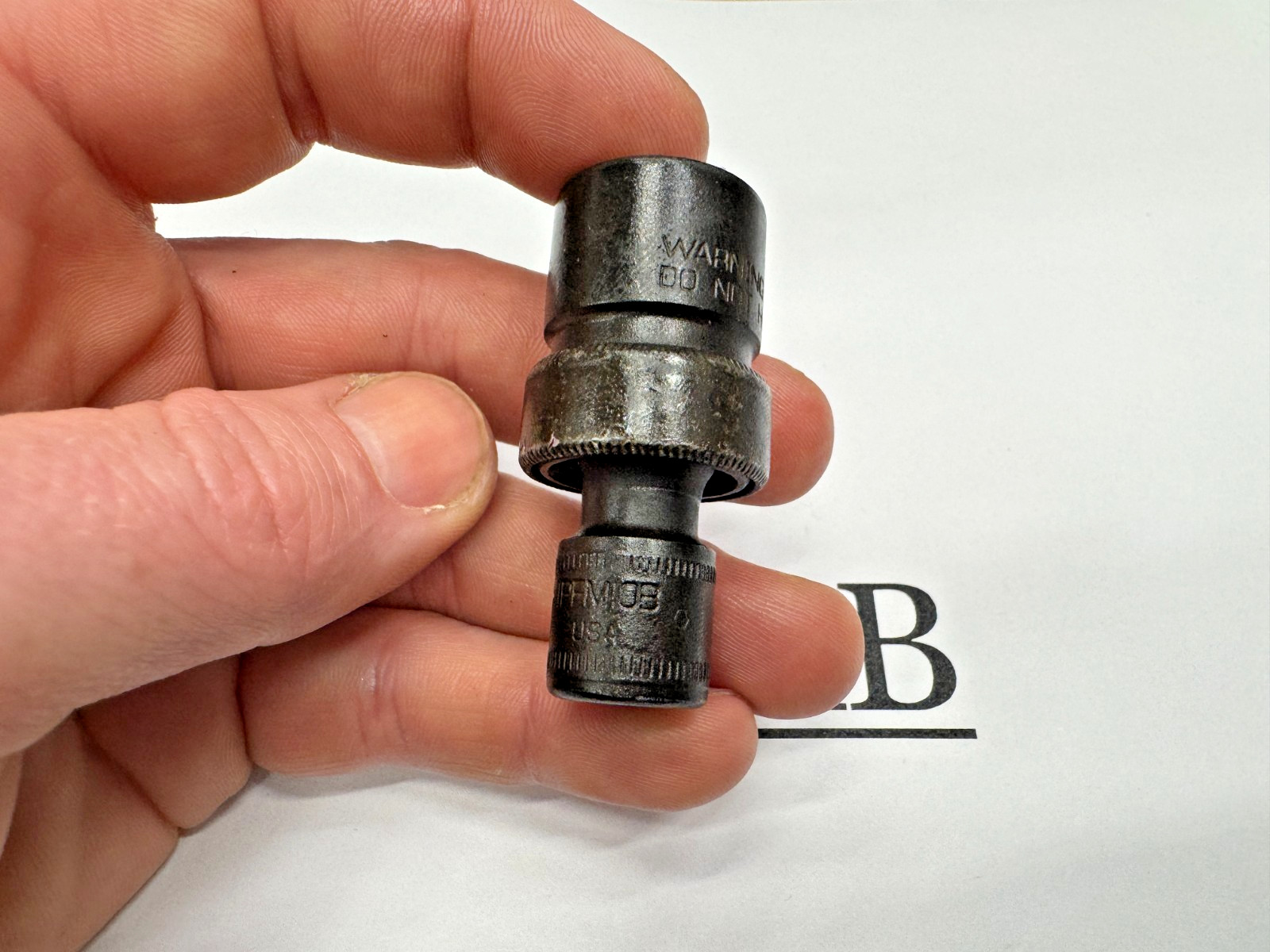 Snap-on Tools USA 3/8″ Drive 10mm Metric 6PT Impact Swivel Socket IPFM10B NICE