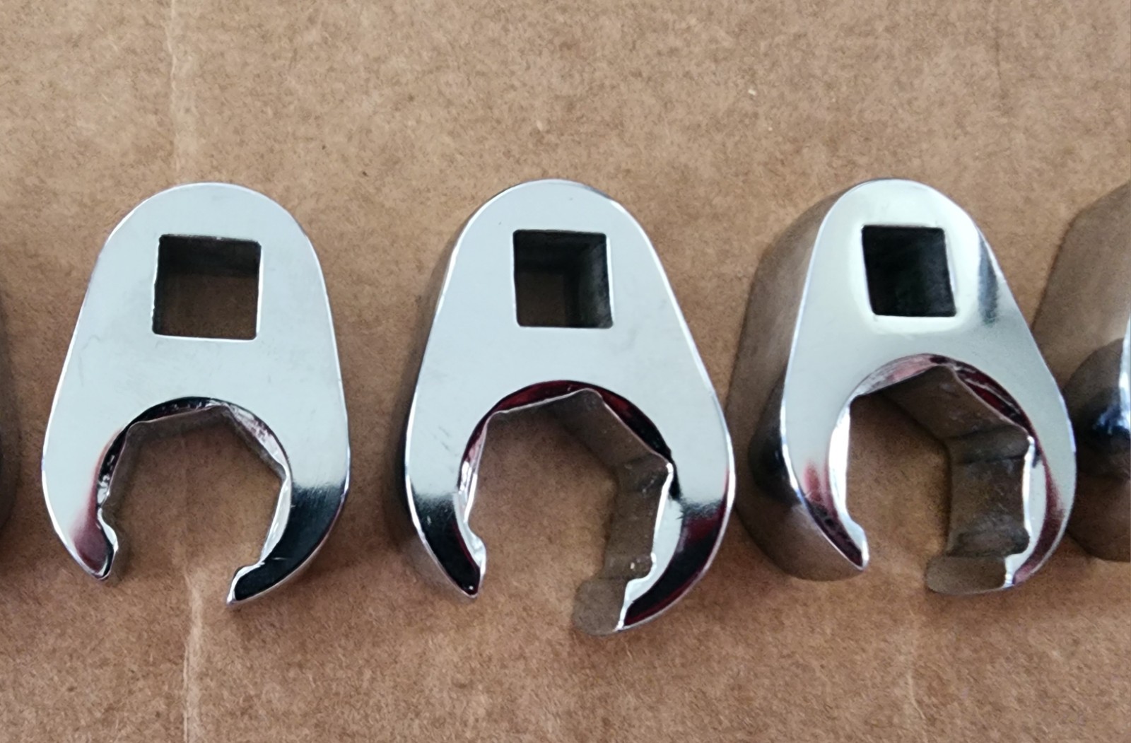 Snap-On 9 pc 3/8 Dr 6Pt SAE Flare Nut Crowfoot Wrench Set 207SFRH 13/16 7/8 Incl