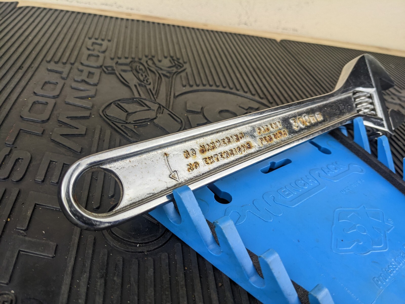 #bc026 Snap-On 12″ Adjustable Wrench AD12 USA 300mm Chrome