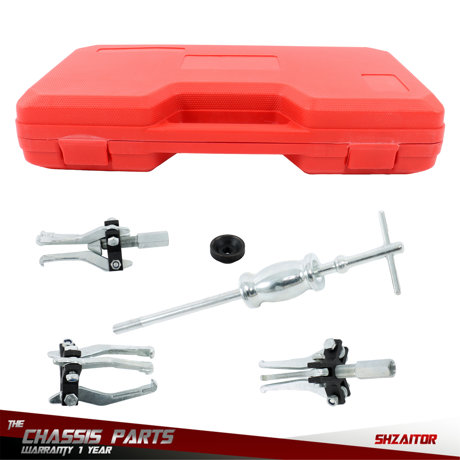 1 Set Gear Bearing Slide Hammer Puller 3 Jaw Internal External Puller Tool Kits