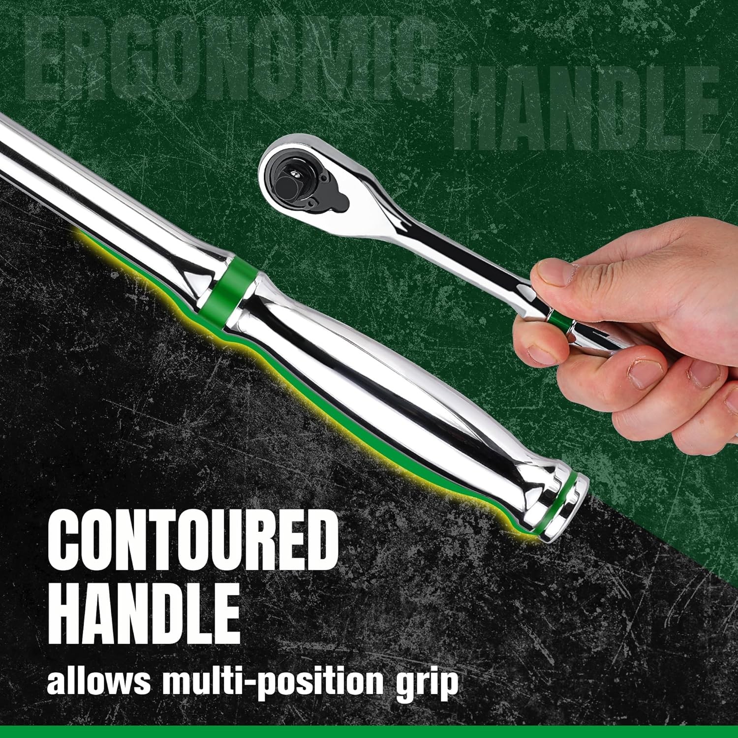 SK 1/4″ Drive Ratchet Handle, Pear Head, 90-Tooth Ratchet, 1/4"