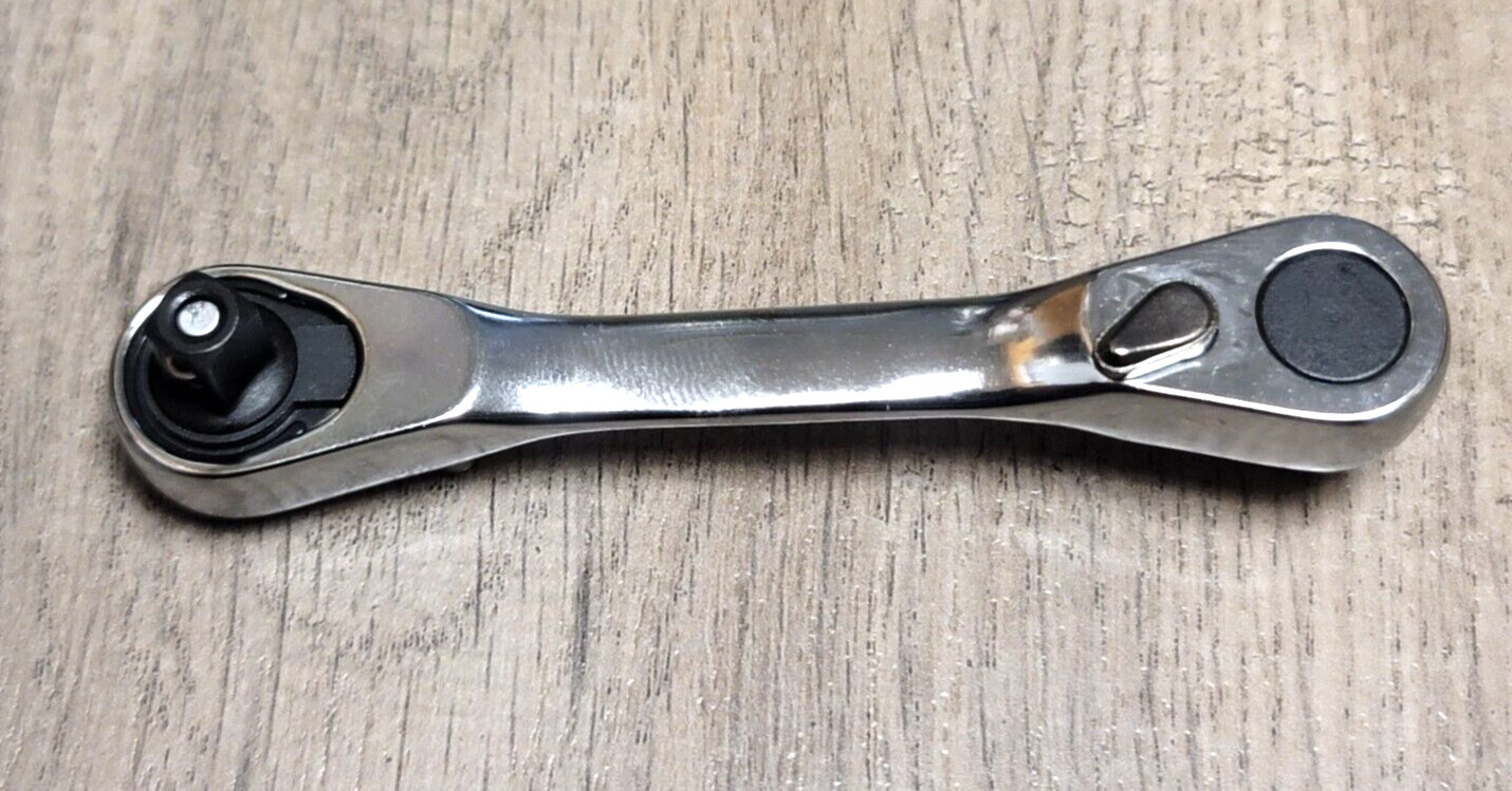 Micro Ratchet Tool Dual End 1/4″ Hex Bit Ratchet + 1/4″ Sq Quick Release Ratchet