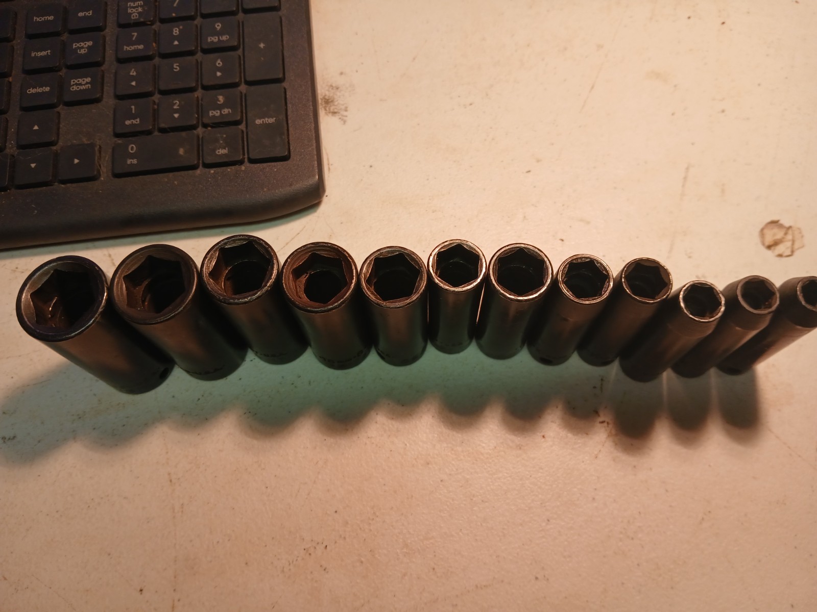 SK Tools 3/8″ Dr 12pc Metric Impact Deep Socket Set 6pt 8mm – 19mm USA