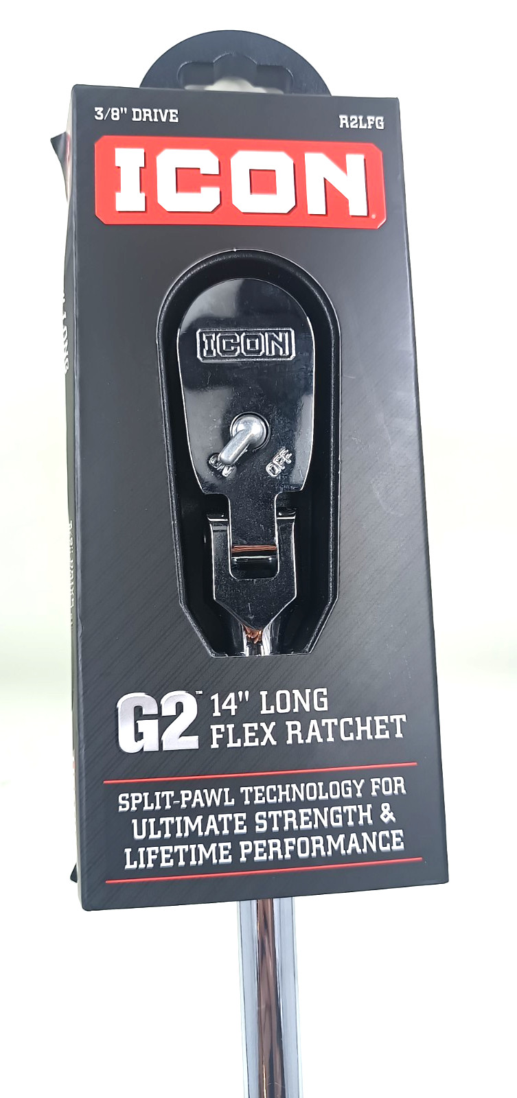 ICON G2 3/8 in. Drive, 14 in. Long-Reach Flex Ratchet with Comfort Grip R2LFG