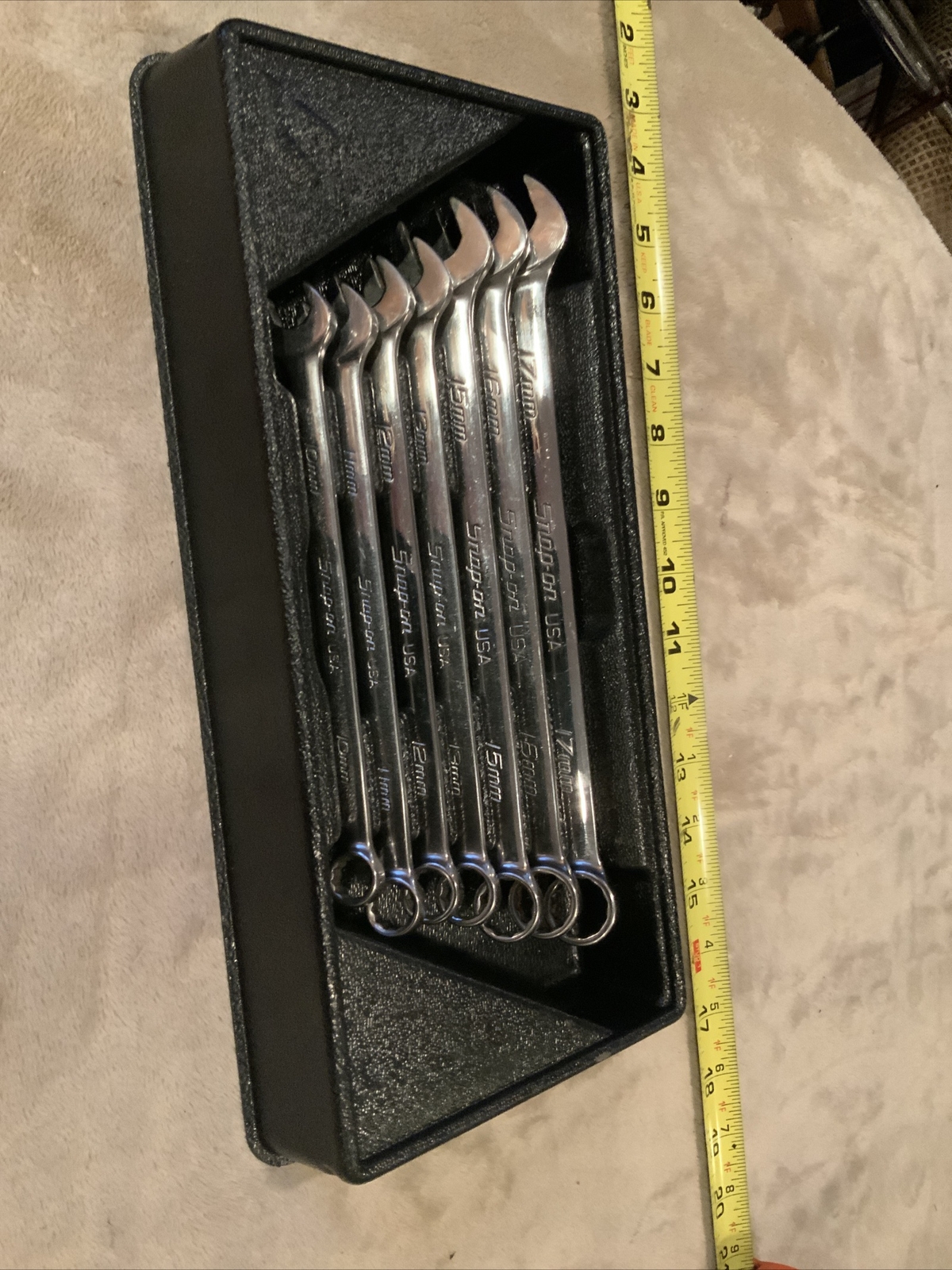 Snap on flank drive wrench set, 7pc, 10-17mm