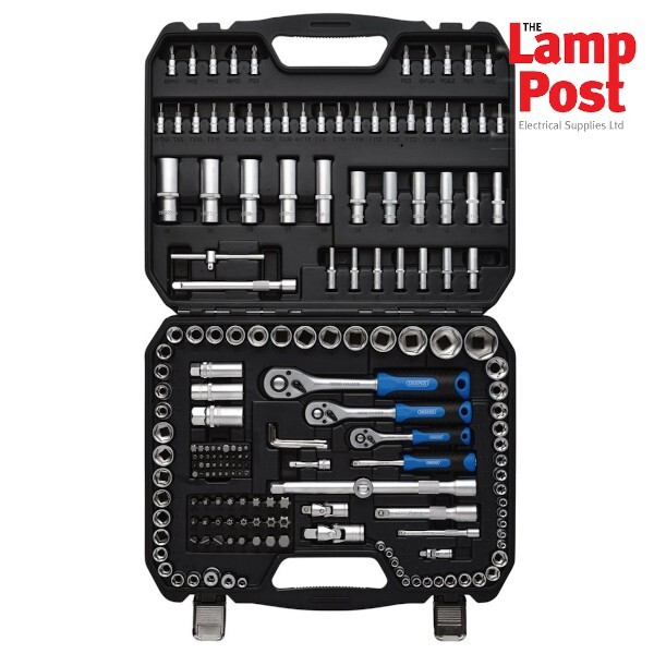 Draper 24231 Metric Socket and Bit Set, 1/4″, 3/8″ and 1/2″ Sq. Dr. 188 Piece