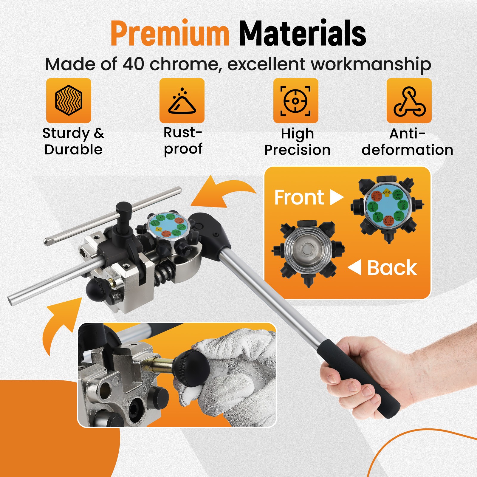 New Brake Pipe Flaring Tool Kit Tube Brake Line Flaring Tool Kit for Steel