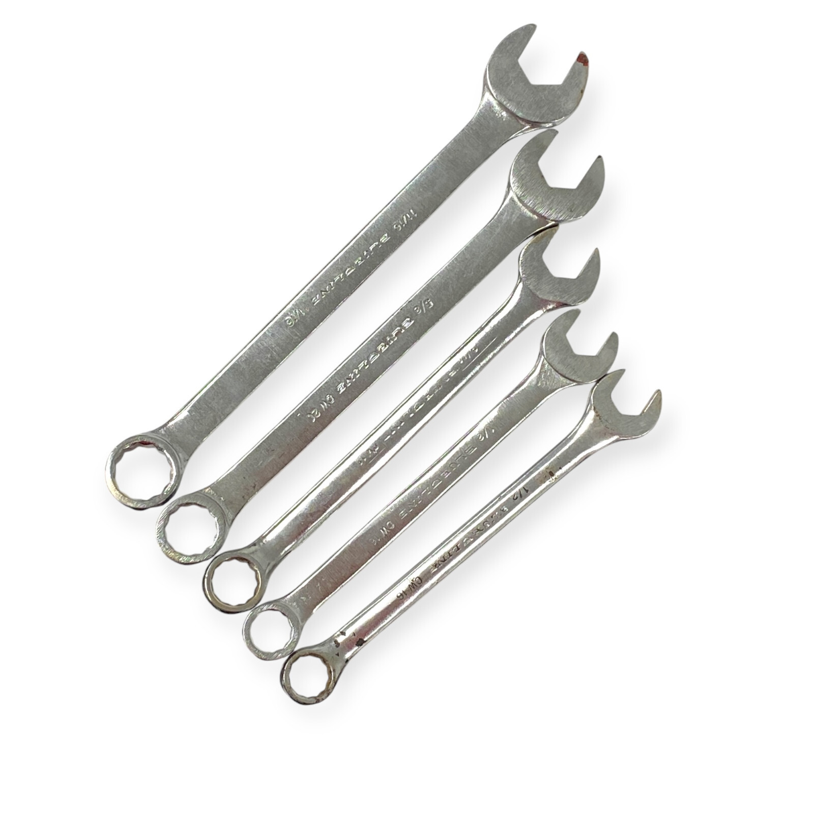 Blue Line CW16 1/2, CW20 5/8, 11/16 in 12 Point Combination Wrench Set, 5 Pcs