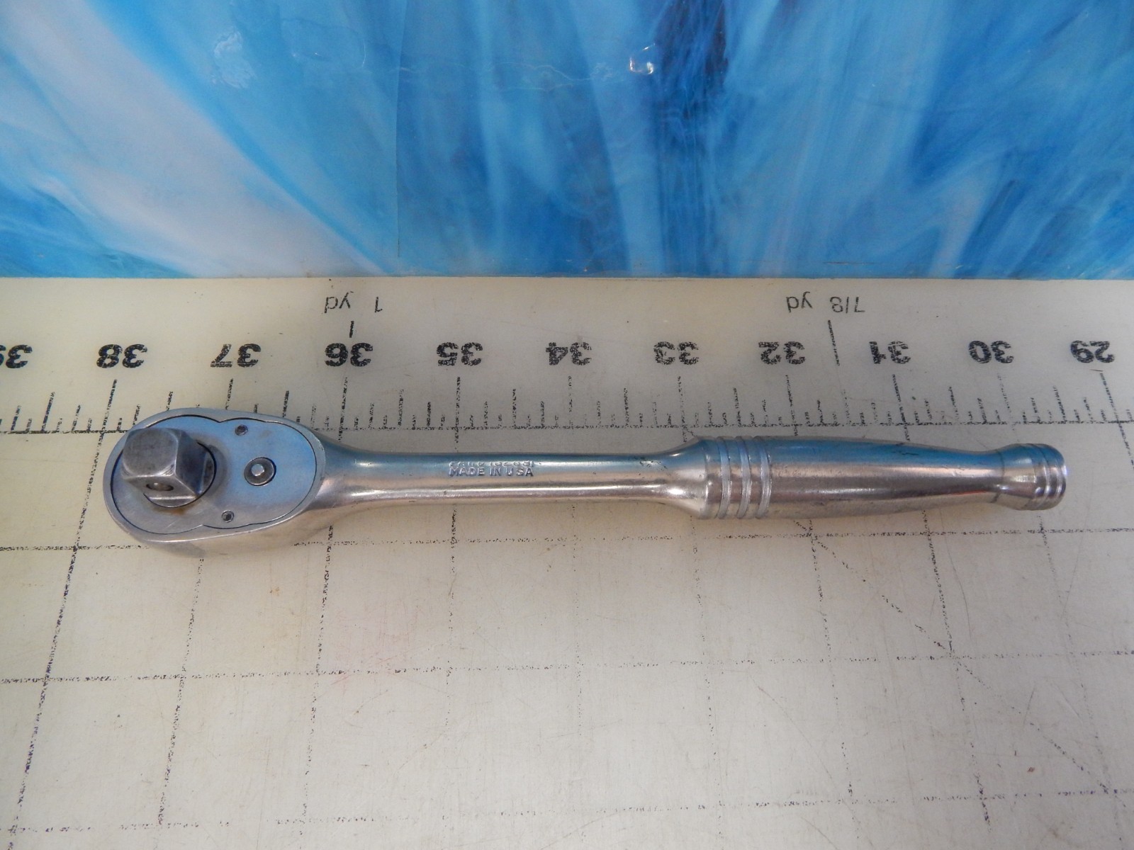 Snap on Tools 7.5″ Ratchet 3/8″ Drive, Year 1948 ,flat shank