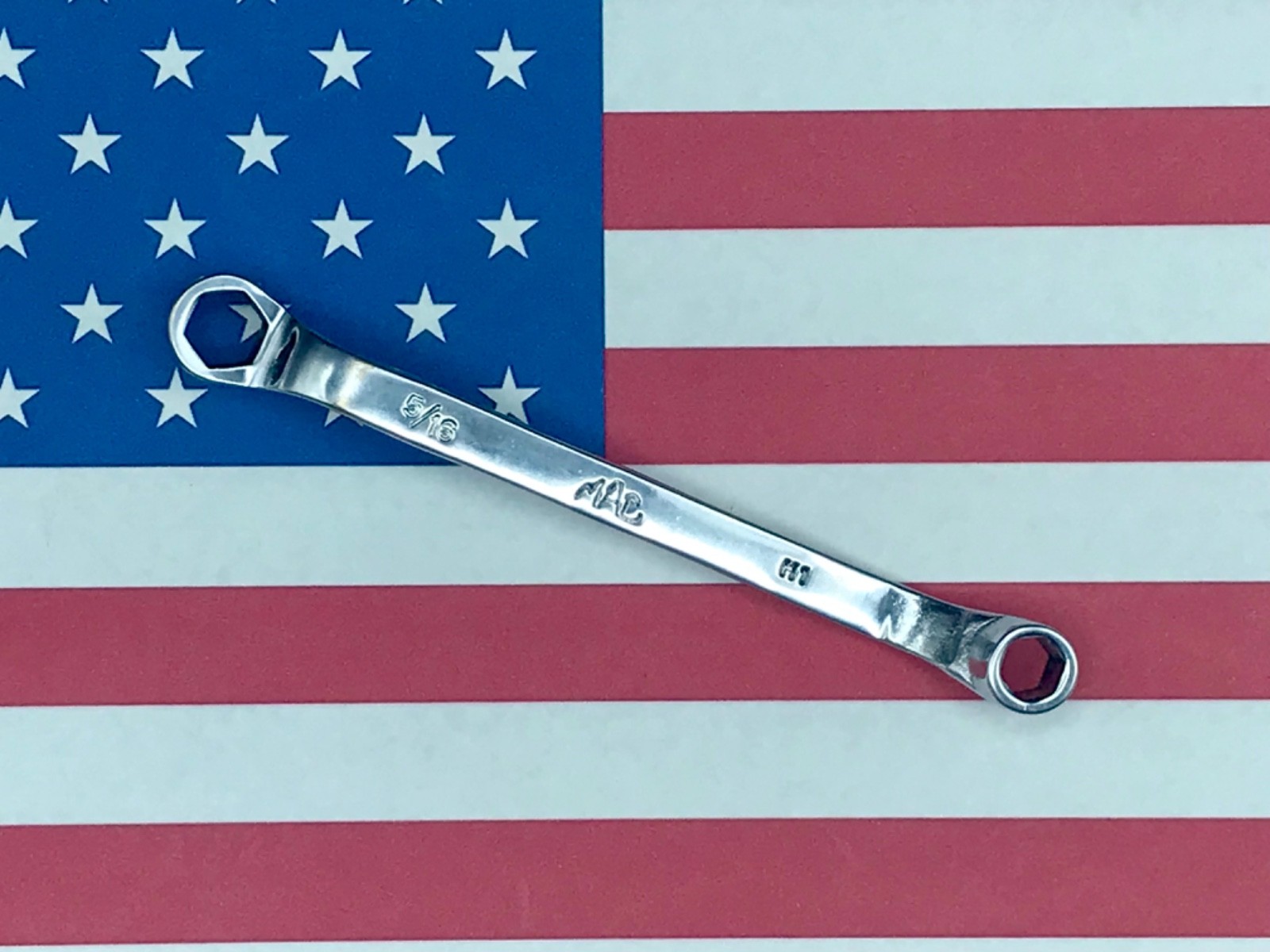Vintage MAC 1/4” x 5/16” 6 Point Chrome Box End Wrench BOH810 H1 USA 🇺🇸