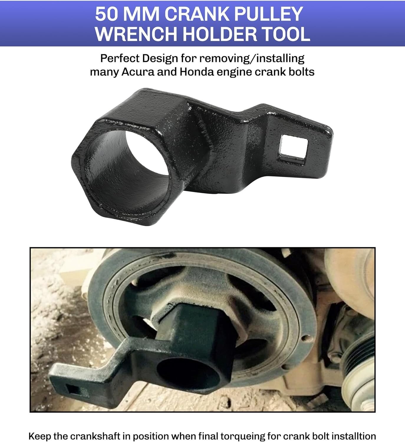 Crankshaft Pulley Removal Tool,Automotive Tool,Car Accessories Weighted Socke…