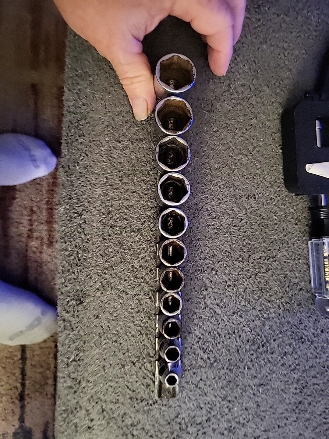 11 Pcs Snap On Socket Set 6 Pt Shallow 3/8” FS081-FS281 Sae