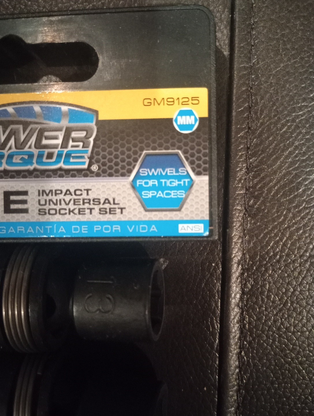 Power torque 7pc Impact Universal Socket Set GM 9125 1/2 Drive Metric