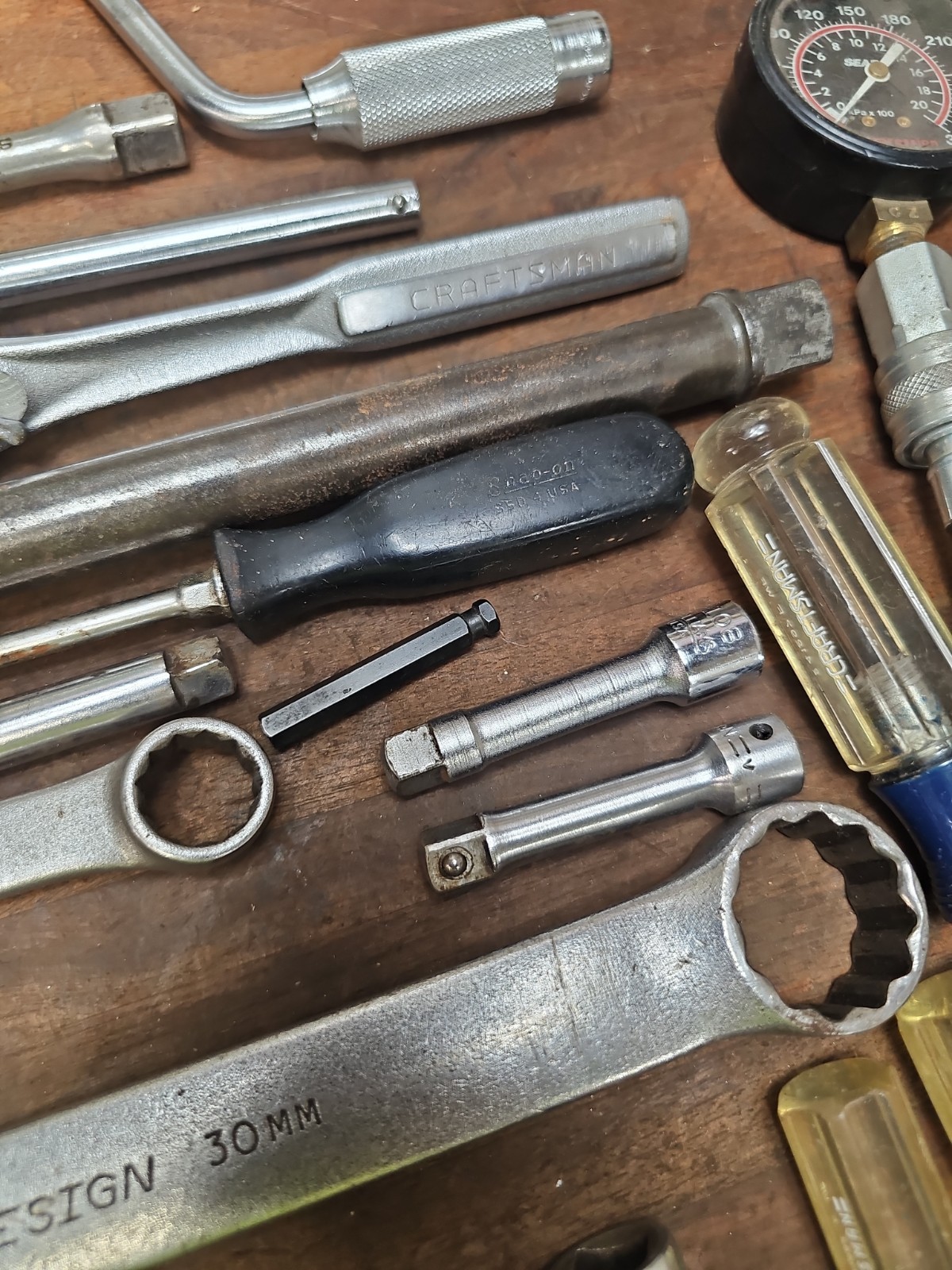 PP25- USA Mechanic tool lot- RATCHETS, WRENCHES, Etc – CRAFTSMAN, PROTO, Etc