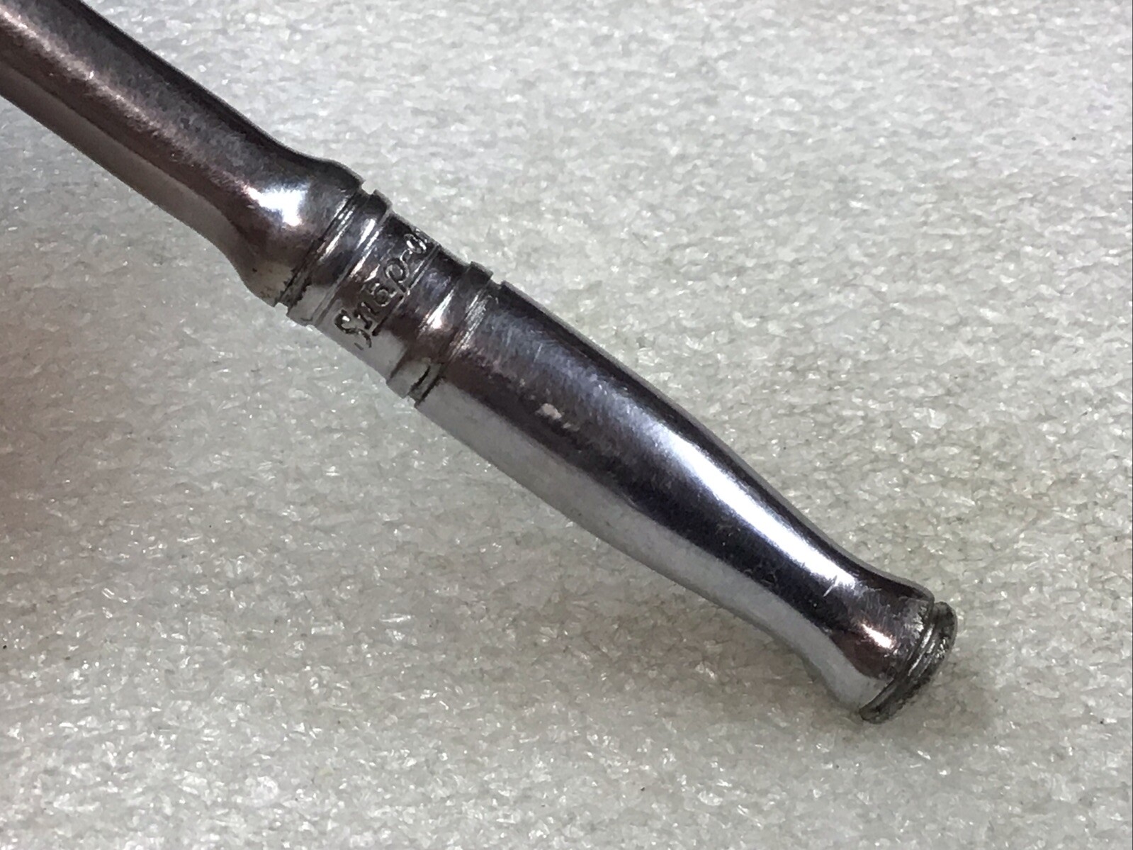 Snap-On#TM70B – 1/4” Dr., Chrome, 4.25” Long, Stubby Ratchet-USA🇺🇸🇺🇸-USA-