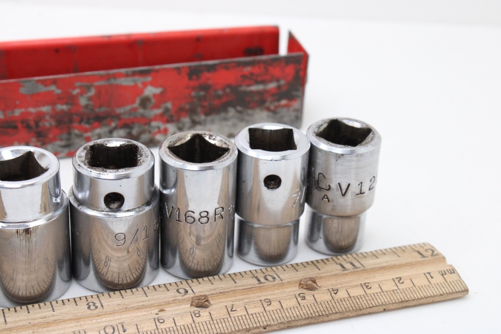 Mac Tools V128-V328 3/8″ – 7/8″ 1″ 1/2 Drive 8 Point SAE Chrome Socket Set