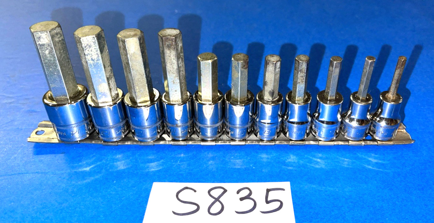 SNAP-ON TOOLS 11 PIECE 3/8 DRIVE METRIC HEX BIT SOCKET DRIVER SET 4MM TO 14MM