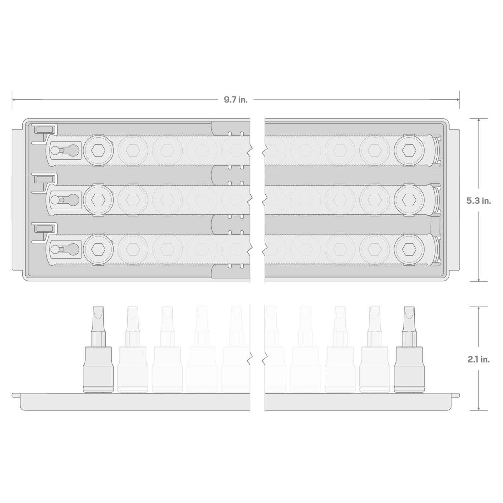 Tekton SHB90204 1/4″ Drive Hex and Torx Bit Socket Set, 31-Piece