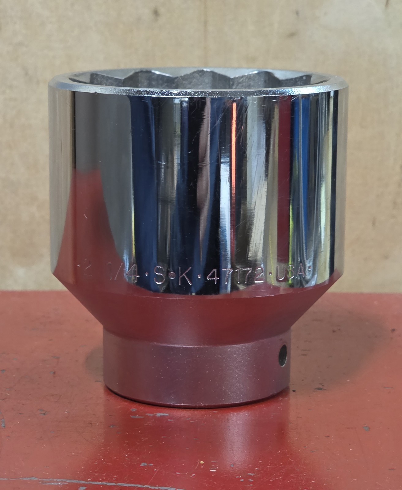 SK Tools 3/4″ Drive 2-1/4″ Polished Chrome Shallow Socket 12pt 47172 USA