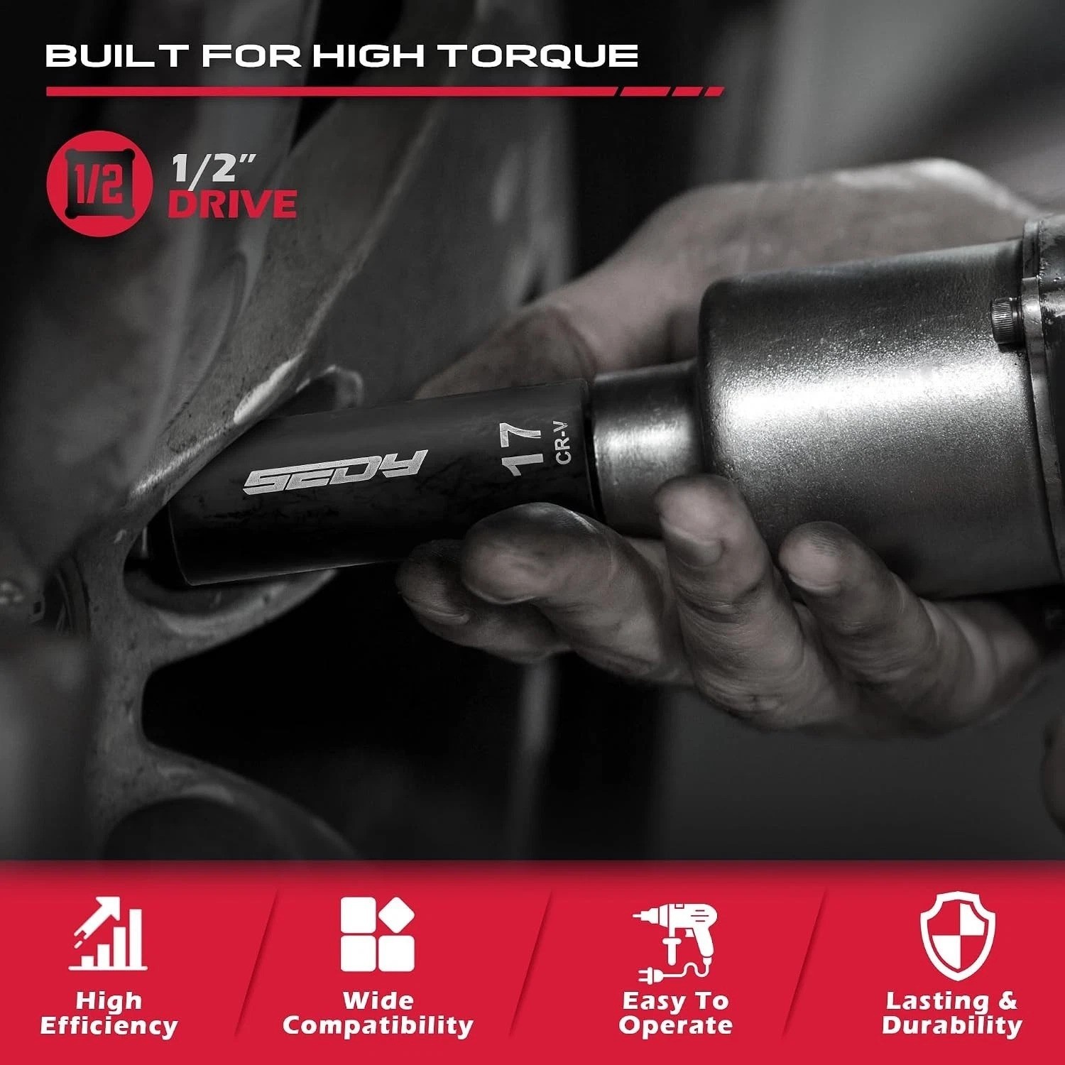 Precision Engineered 1/2″ Drive 29-Piece Impact Socket Set – Complete Variety