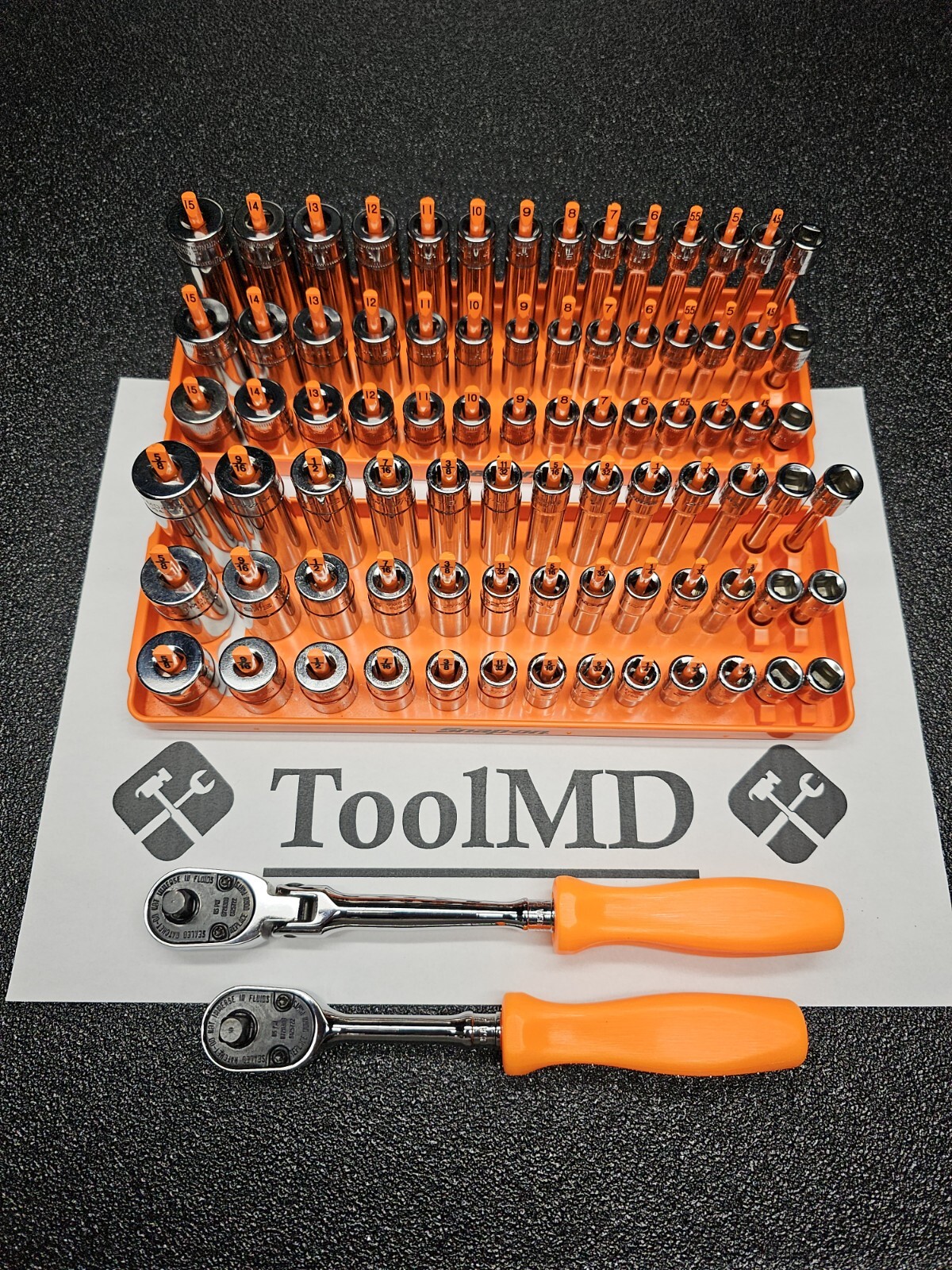 Snap-on Tools ORANGE 83pc 1/4″ Drive 12-POINT Shallow / Semi / Deep Socket Set