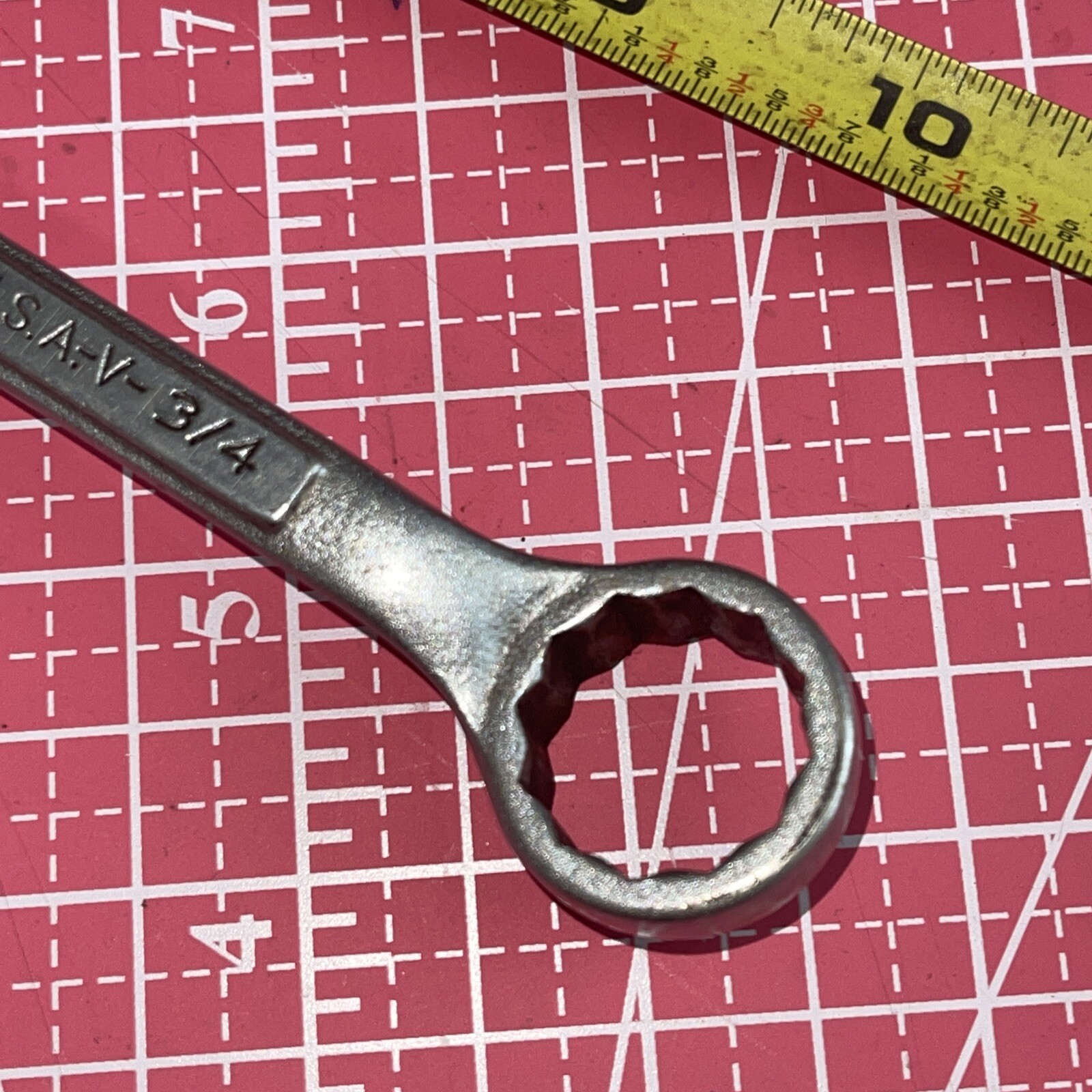 Vintage Sears Craftsman USA V 5/8 X 3/4 In SAE Stubby 12 Point Box Wrench Nice