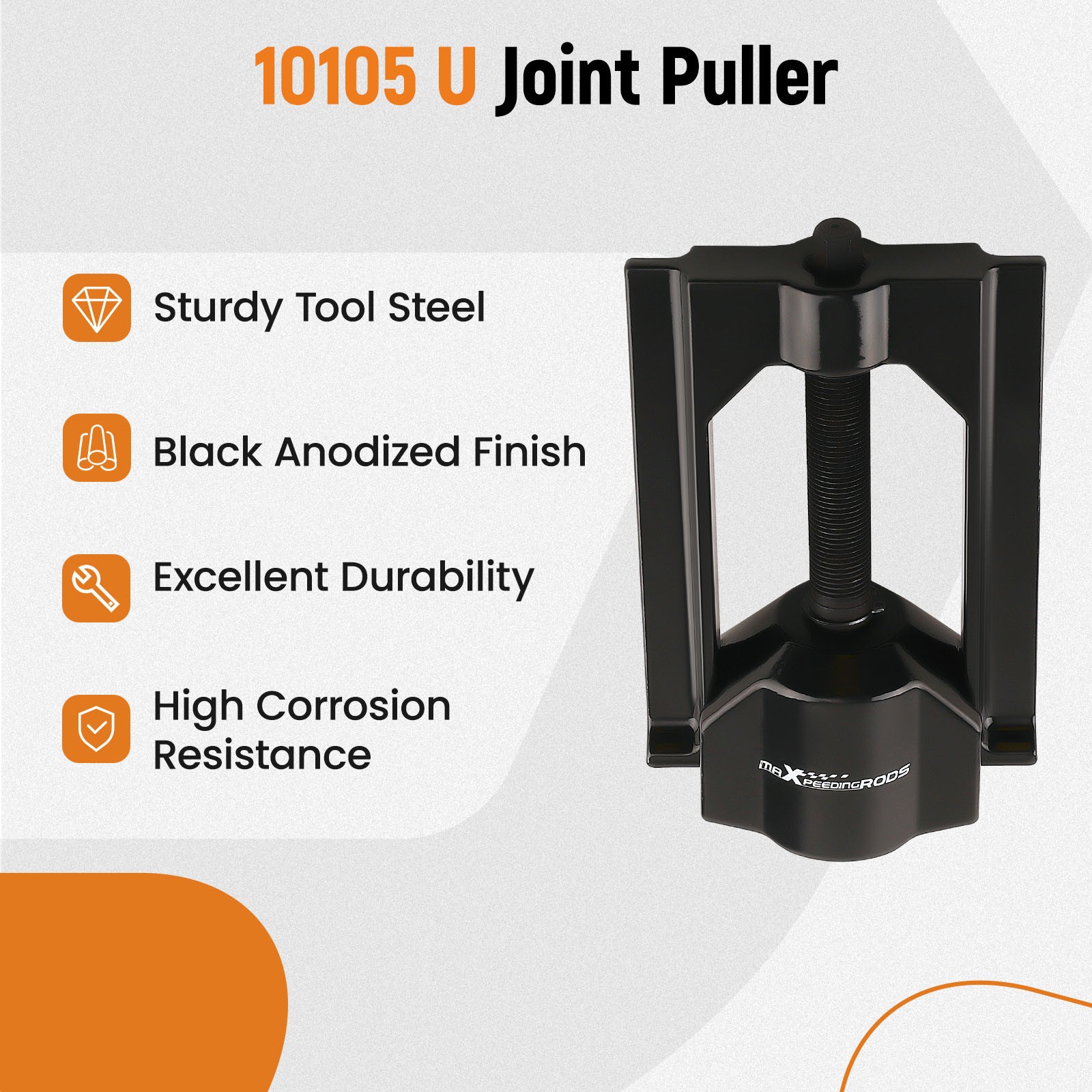 U Joint Pullers Heavy Duty for Class 1-3 Universal 1″-1.25″ U-joint Puller Black