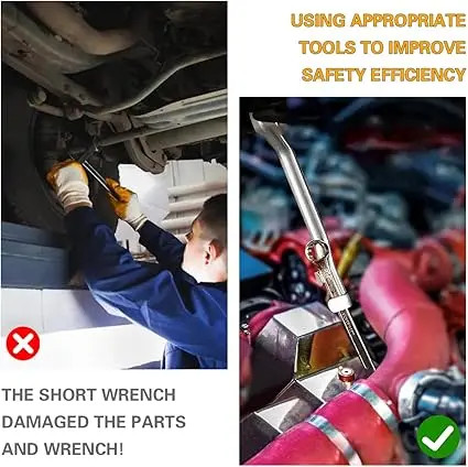 Ultra Long Wrench Extender 1/2 Inch Drive Torque Bar For Sedan Truck SUV Repair