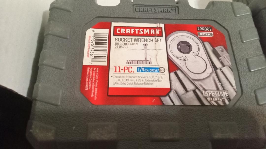 2 New Open Box Craftsman Metric 6 Pt Socket Sets 934554 1/4″ & 934861 3/8″