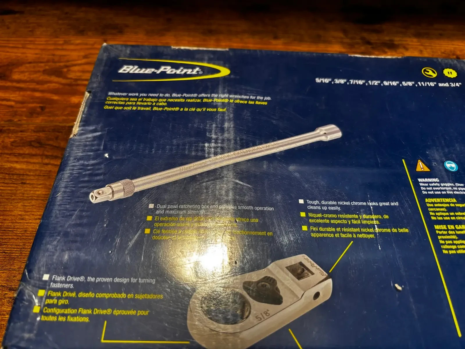 New Blue-Point BFCR708A 3/8″ Drive 12-Point SAE Ratcheting Crowfoot Wrench Set