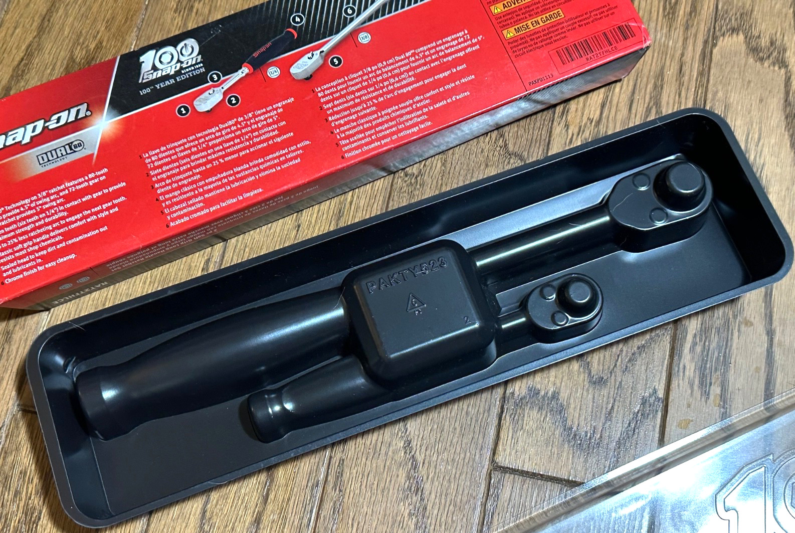 Snap On Tools 100 Year Edition Soft Grip Ratchet Set Gray Storage Case TRAY ONLY