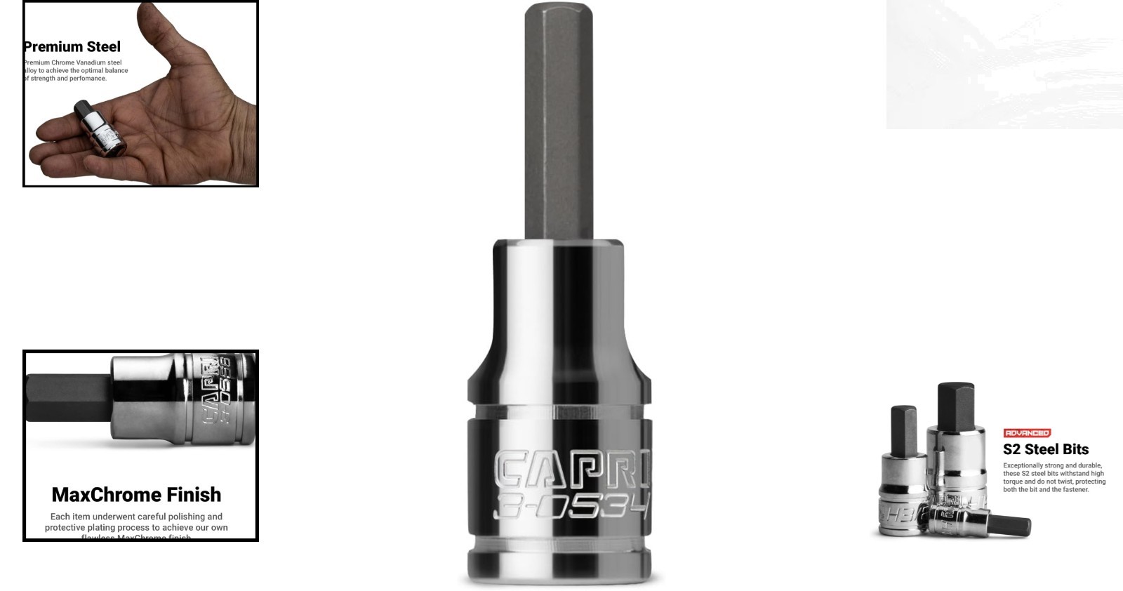 1/4-Inch Drive 4mm Hex Socket – S2 Steel, Meets ASME Standards for Durability