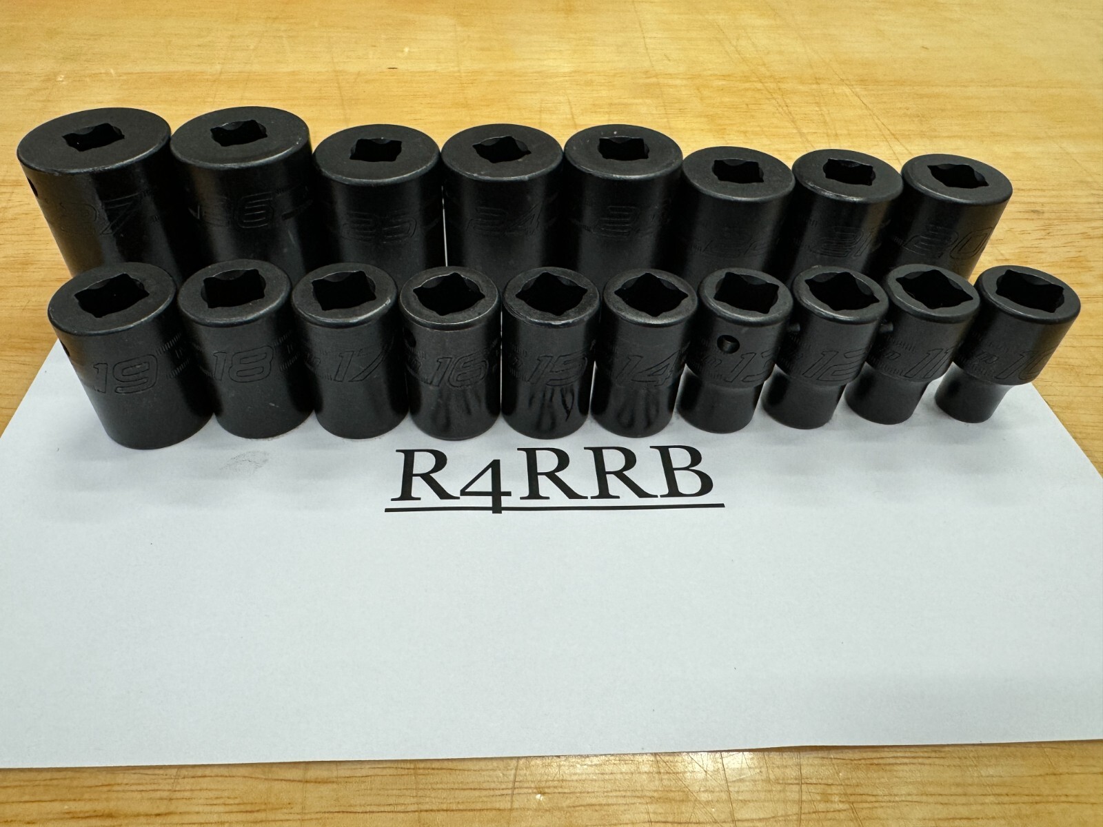 Snap-on Tools USA NEW 18pc 1/2″ Drive Metric 10mm-27mm Shallow Impact Socket Set
