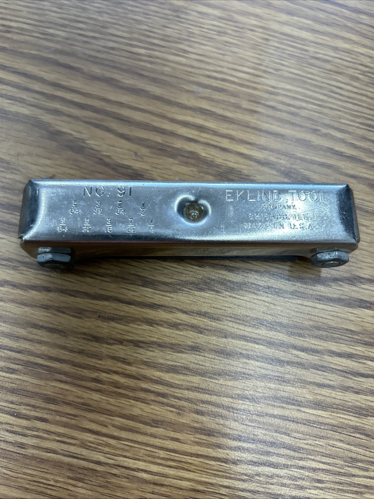 EKLIND TOOL CO. CHICAGO, USA No. 91 HEX 9 SIZES SAE