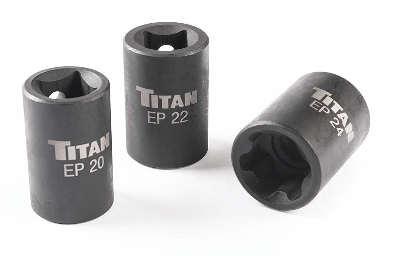 Titan Tools 17414 External Torx Plus Socket Set, 3 Piece