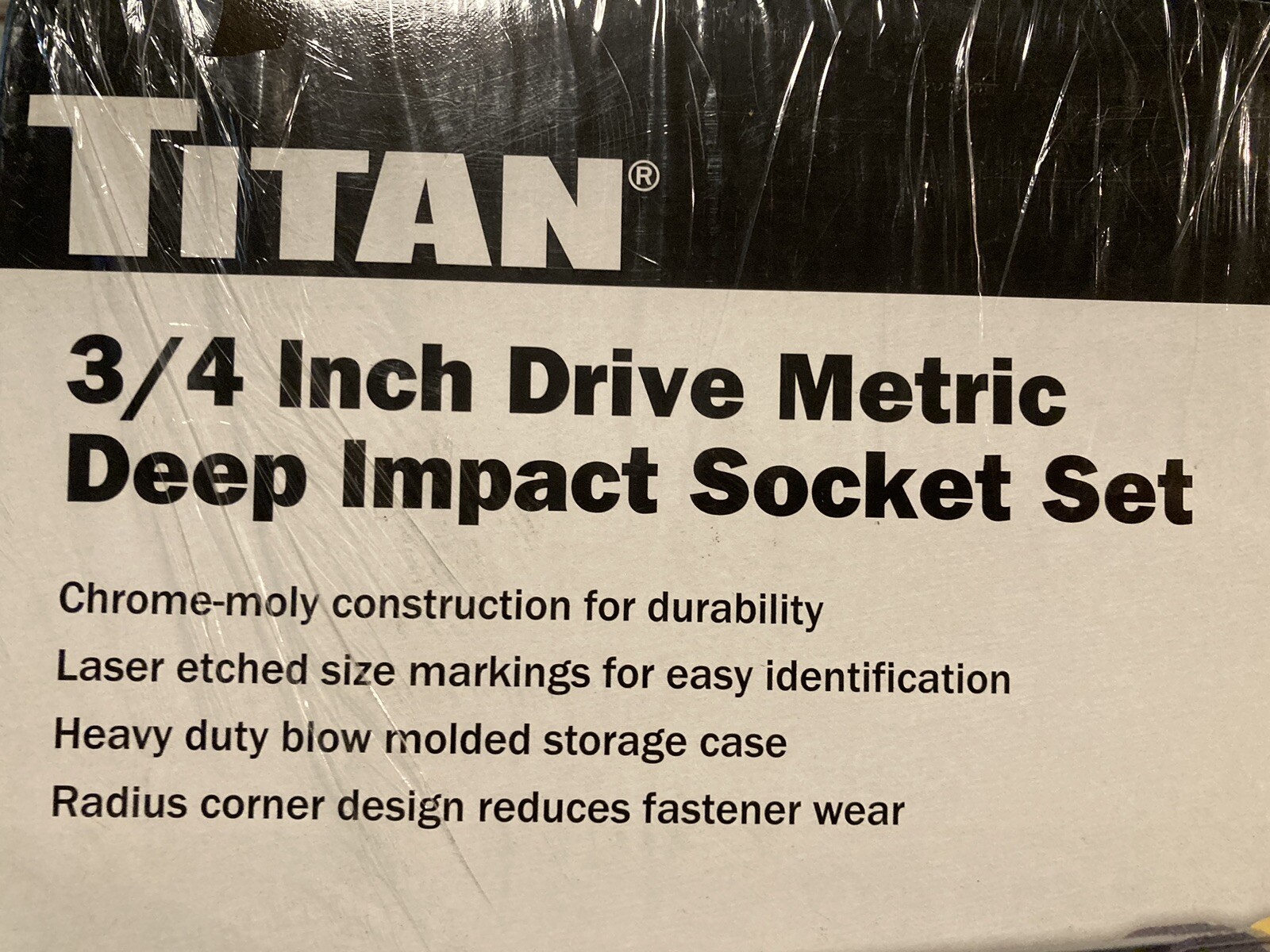 Titan 3/4” Drive Deep Impact Socket Set 26mm 27mm 29mm 30mm 32mm 35mm 36mm 44600